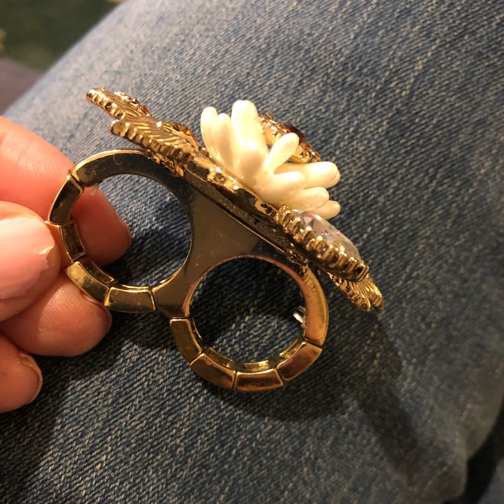 Betsy Johnson Floral Statement Ring - image 4